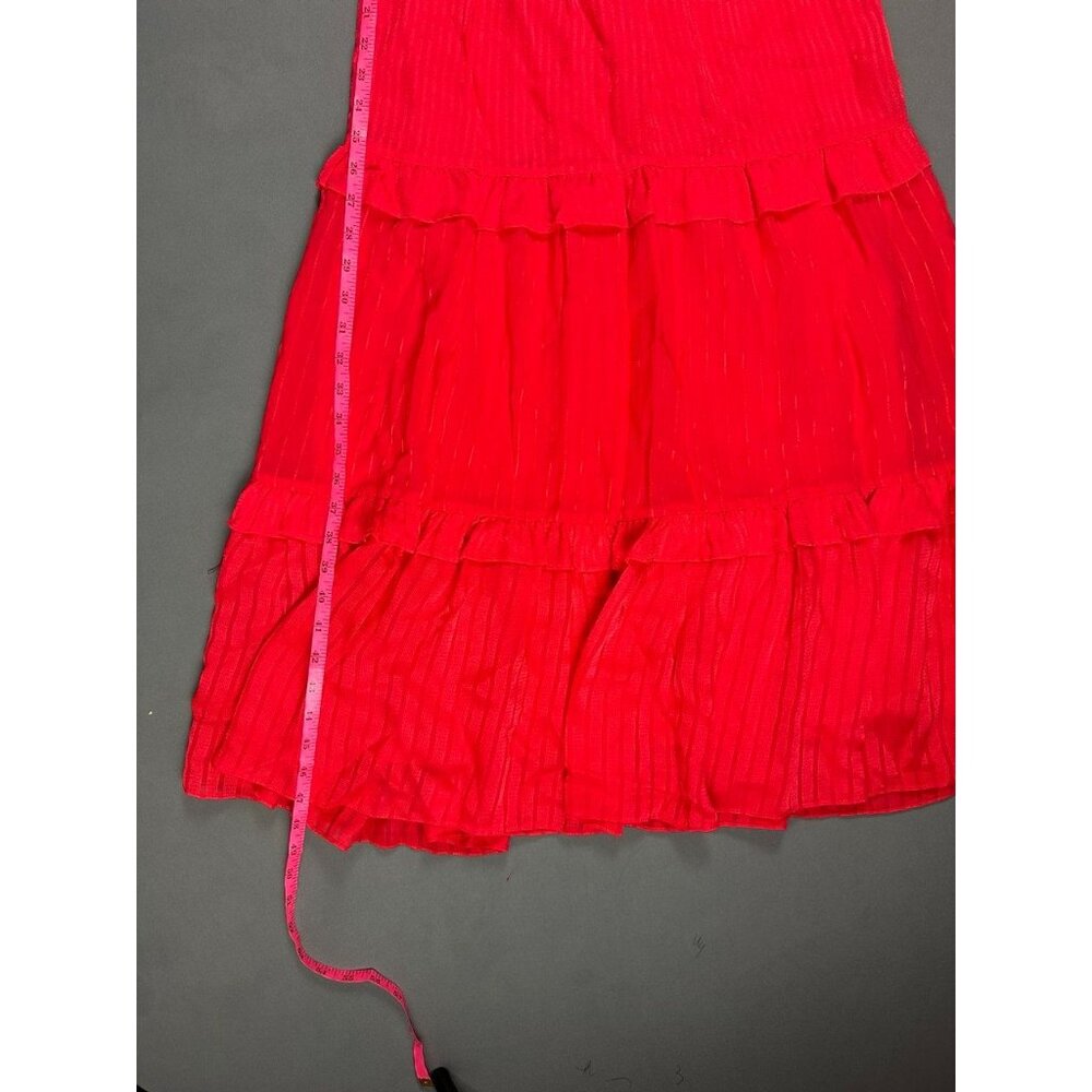 Ted Baker Tiliana – Ruffle Detail Tiered Midi Dress Coral Sz 1 -4US  $398 - Picture 11 of 11
